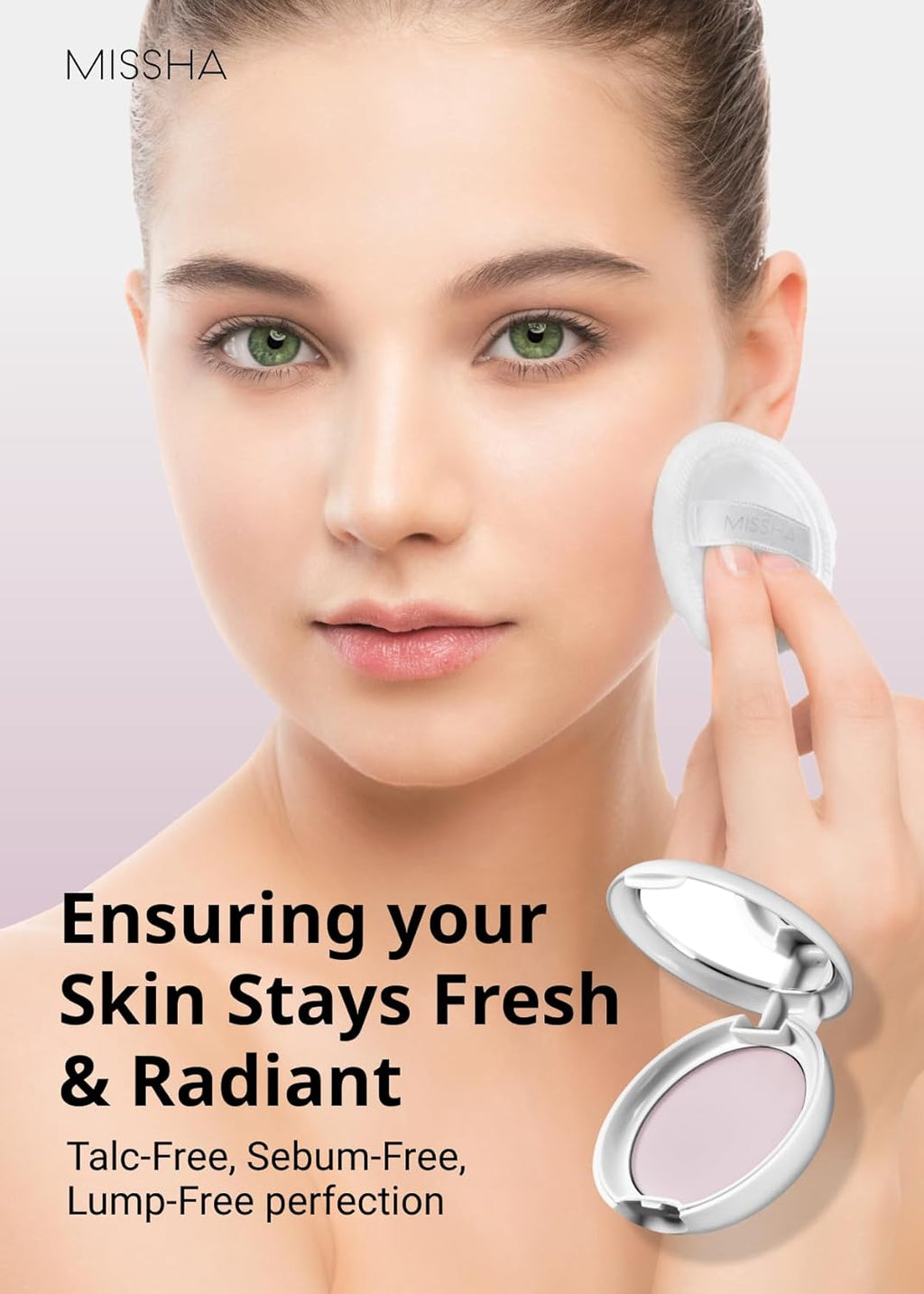 MISSHA Airy Pot Pressed Pink Powder Pact Setting Powder 0.176 oz
