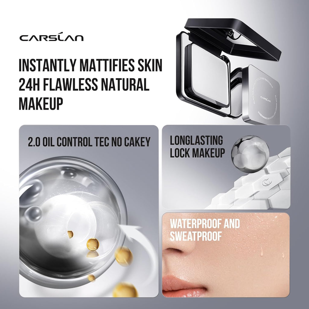 CARSLAN 2.0 Black Magnet Soft Focus Pressed Setting Powder For Oil Control