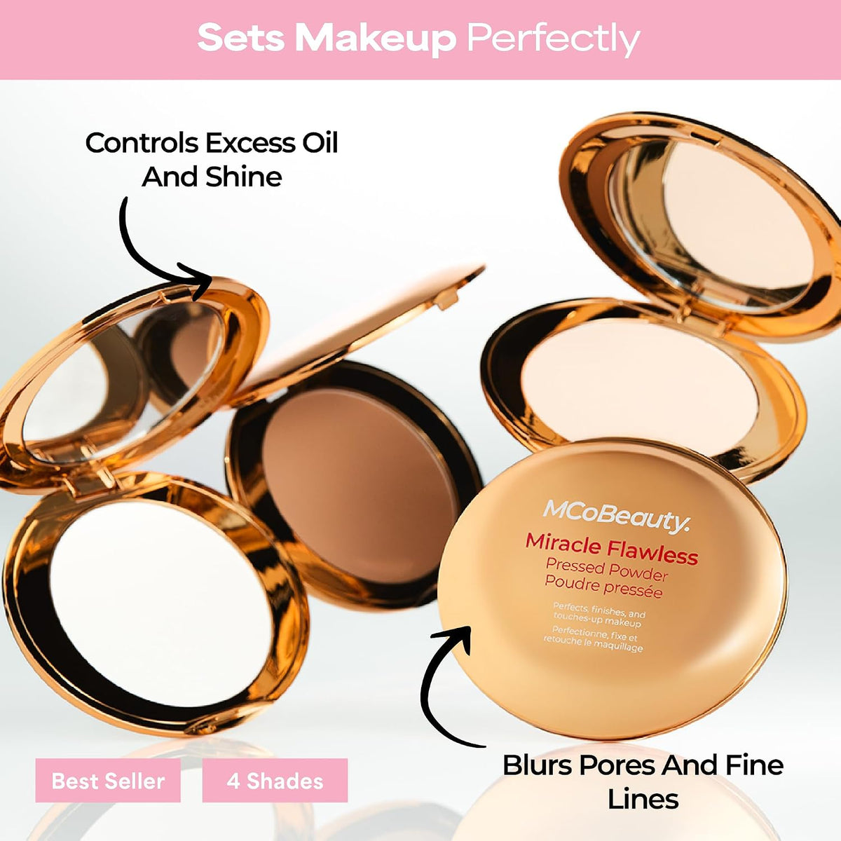 MCoBeauty Miracle Flawless Pressed Powder - 1 Light