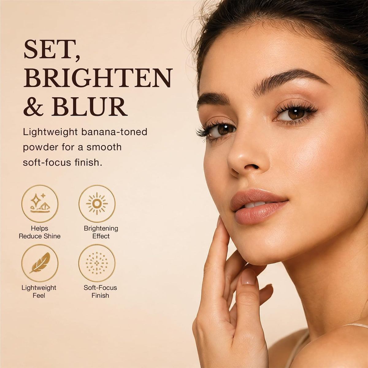 Bellapierre Banana Setting Powder – Color-Correcting Brightening Powder, Matte Finishing Tint, Translucent Under-Eye Baking Makeup, Lightweight Talc-Free Formula - Medium - 0.14 Oz