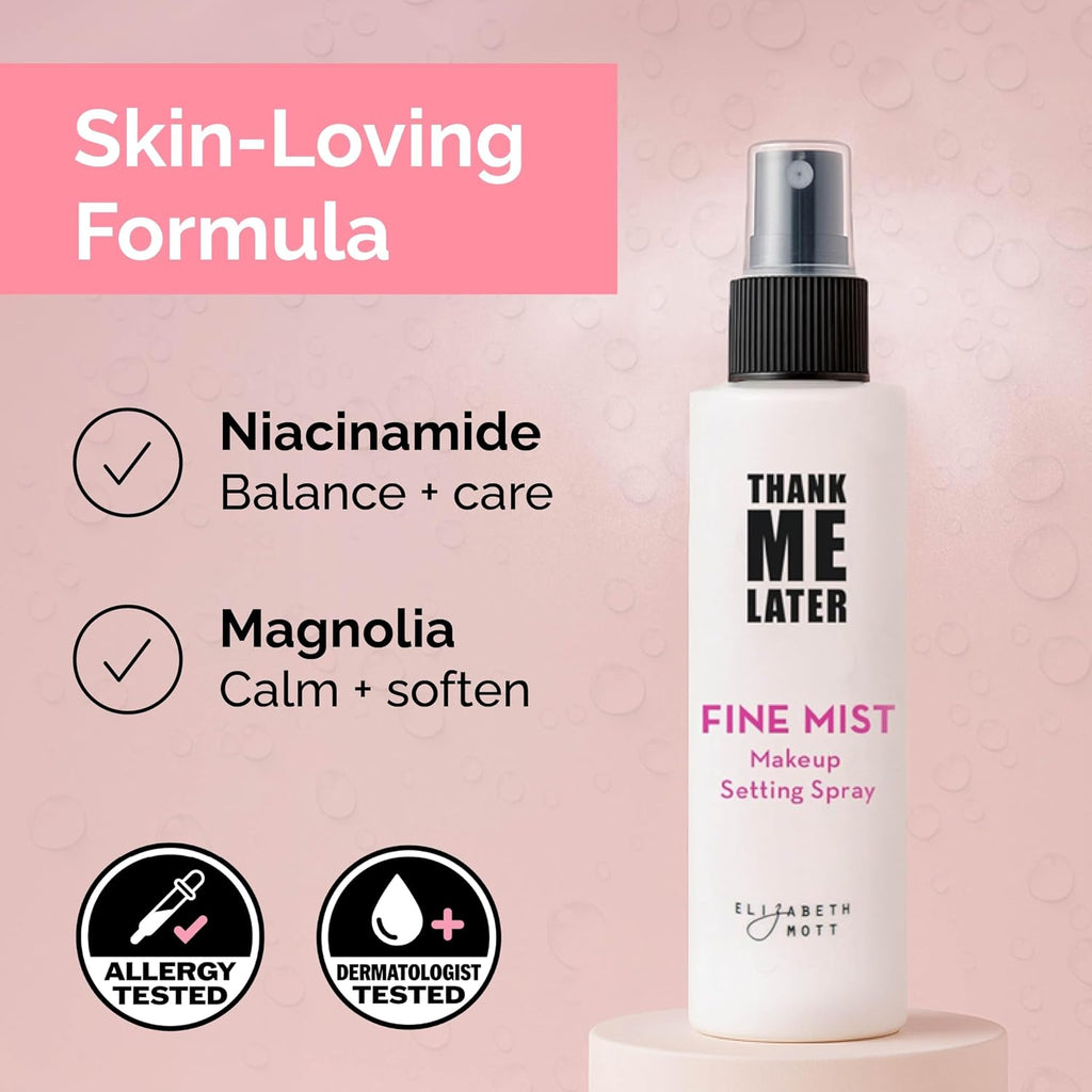 Elizabeth Mott Thank Me Later 3-in-1 Dewy Makeup Setting Spray, 95ml