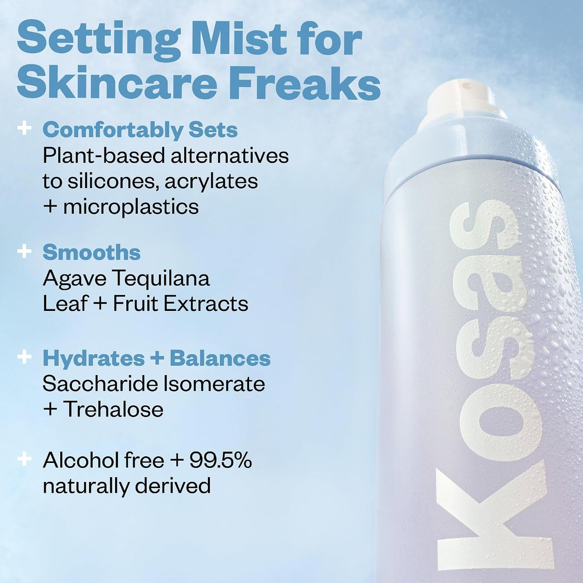 Kosas Cloud Set Airy Makeup Setting Spray and Smoothing Face Mist