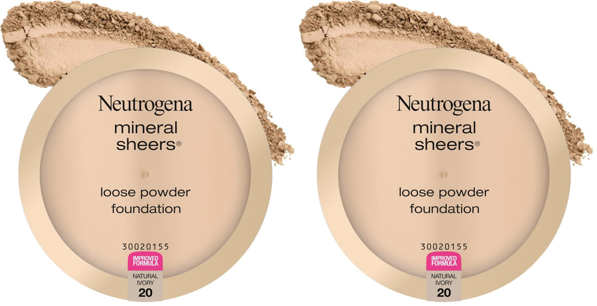 Neutrogena Mineral Loose Face Powder Foundation, Natural Ivory 20, 0.19 oz