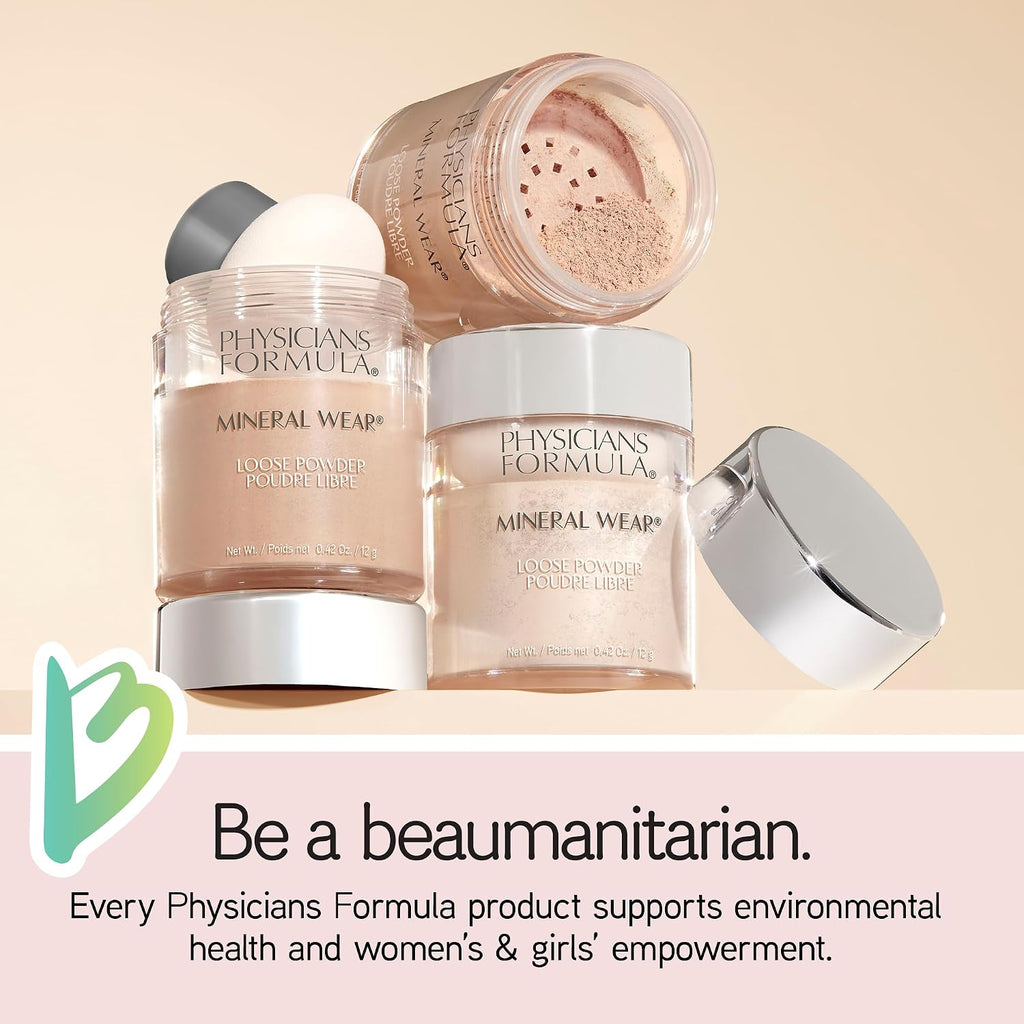 Physicians Formula Mineral Wear Talc-Free Loose Powder Translucent Light, Dermatologist Tested, Clinically Tested