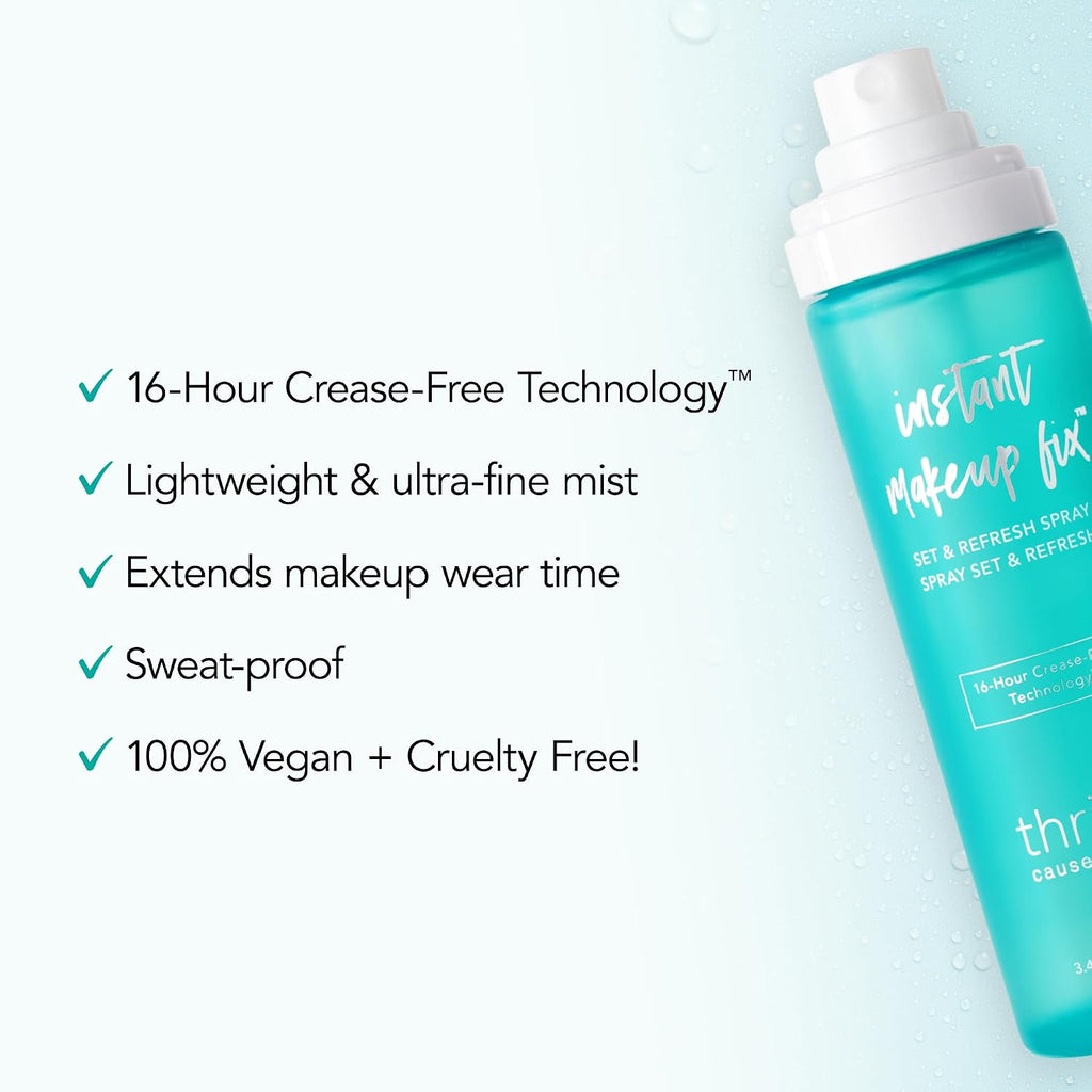 Thrive Causemetics Instant Makeup Fix Setting & Refresh Spray, 3.4 oz