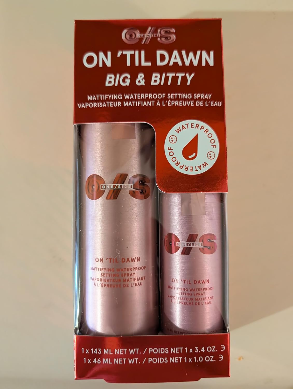 On ’Til Dawn Big & Bitty Mattifying Waterproof Setting Spray Duo – Includes Full Size (3.4 fl. oz / 146 mL) and Travel Size (1.0 fl. oz / 46 mL)