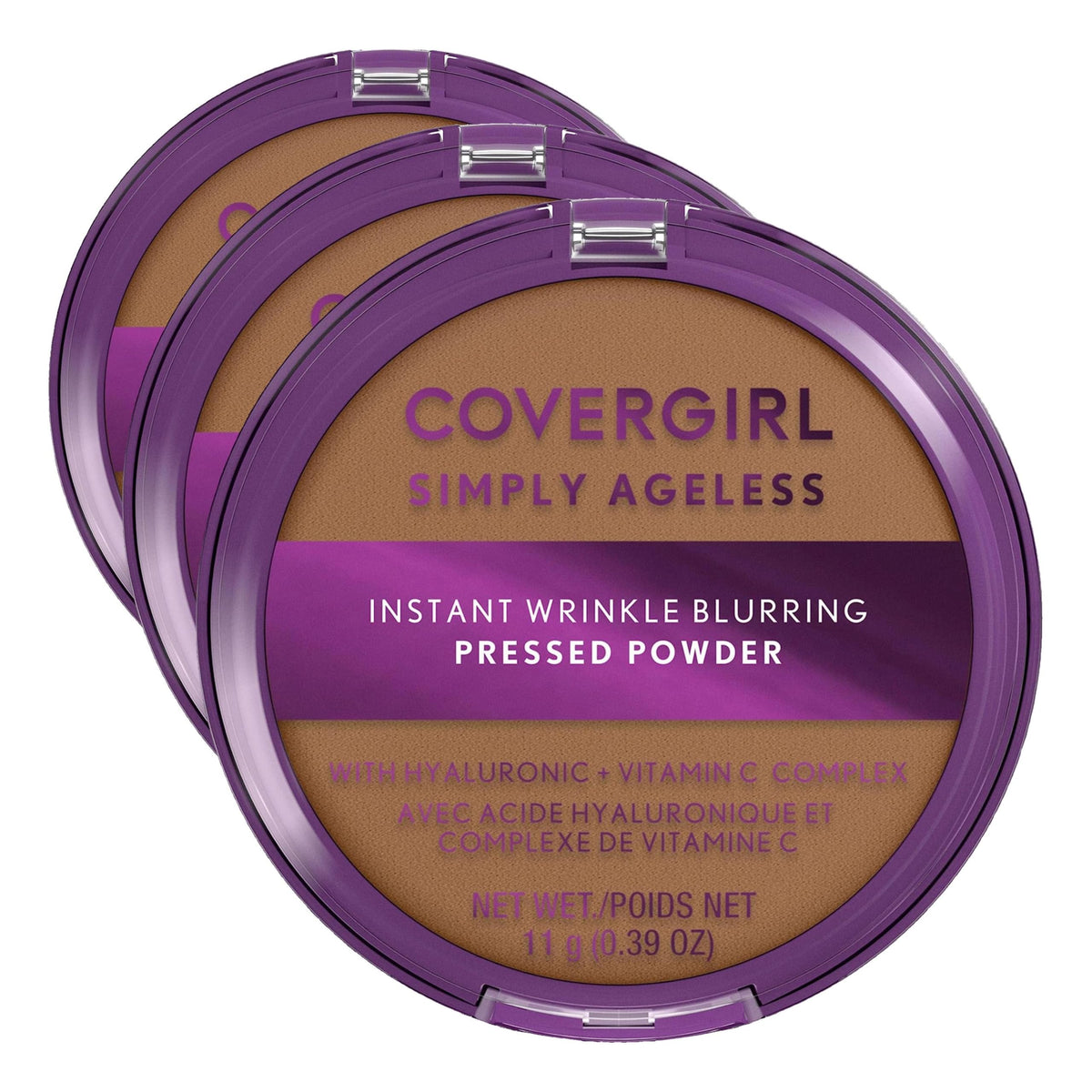 Covergirl Simply Ageless Instant Wrinkle Blurring Pressed Powder, Buff Beige, 0.39 Oz.