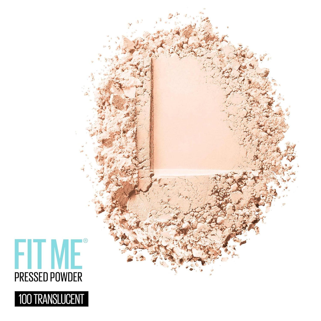 Maybelline Fit Me Matte + Poreless Pressed Face Powder Makeup & Setting Powder, Translucent, 1 Count