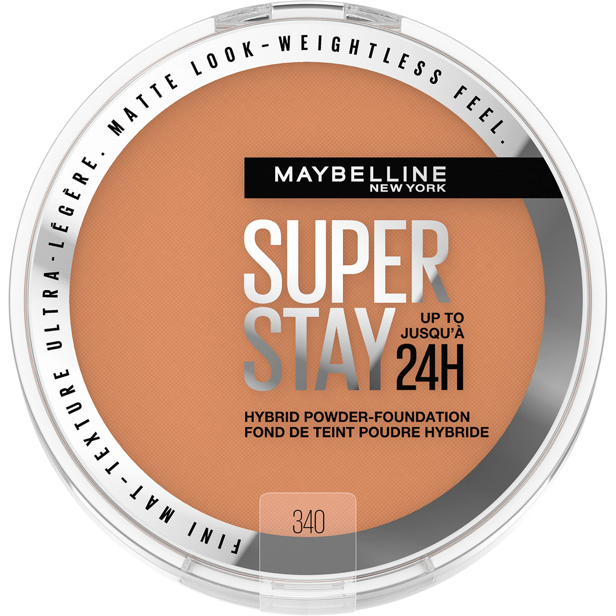 Maybelline Super Stay Up to 24HR Hybrid Powder-Foundation, Medium-to-Full Coverage Makeup, Matte Finish, 220, 1 Count
