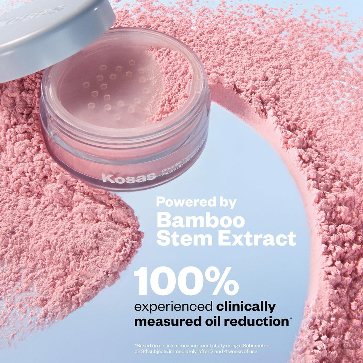 Kosas Cloud Set Talc-Free Loose Setting Face Powder, Ultra Sheer Pink