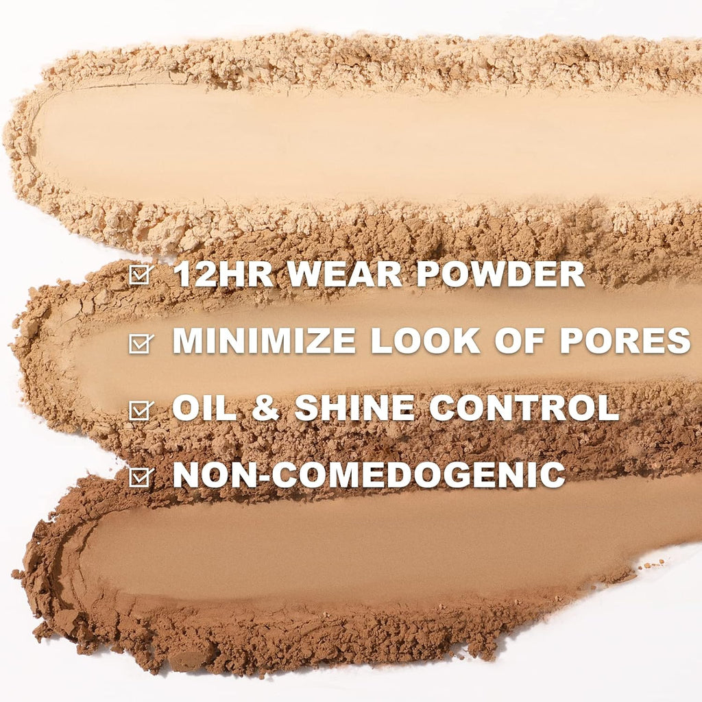 FOCALLURE Flawless Pressed Powder - Shine Control & Pore Blurring, Sand