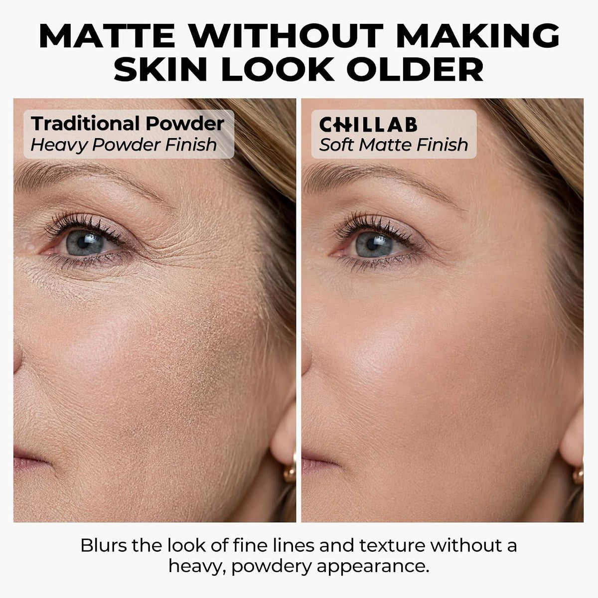 Chillab Lavender Matte Powder, Original Compact, Oil-Control Setting Powder