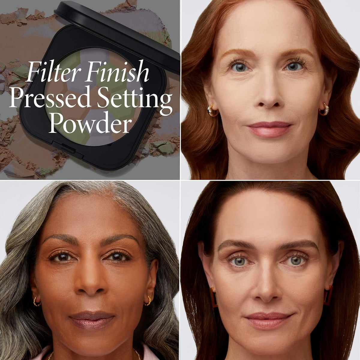 LAURA GELLER NEW YORK Filter Finish Pressed Neutralizing Setting Powder, Color Correcting For Even Tone, Universal