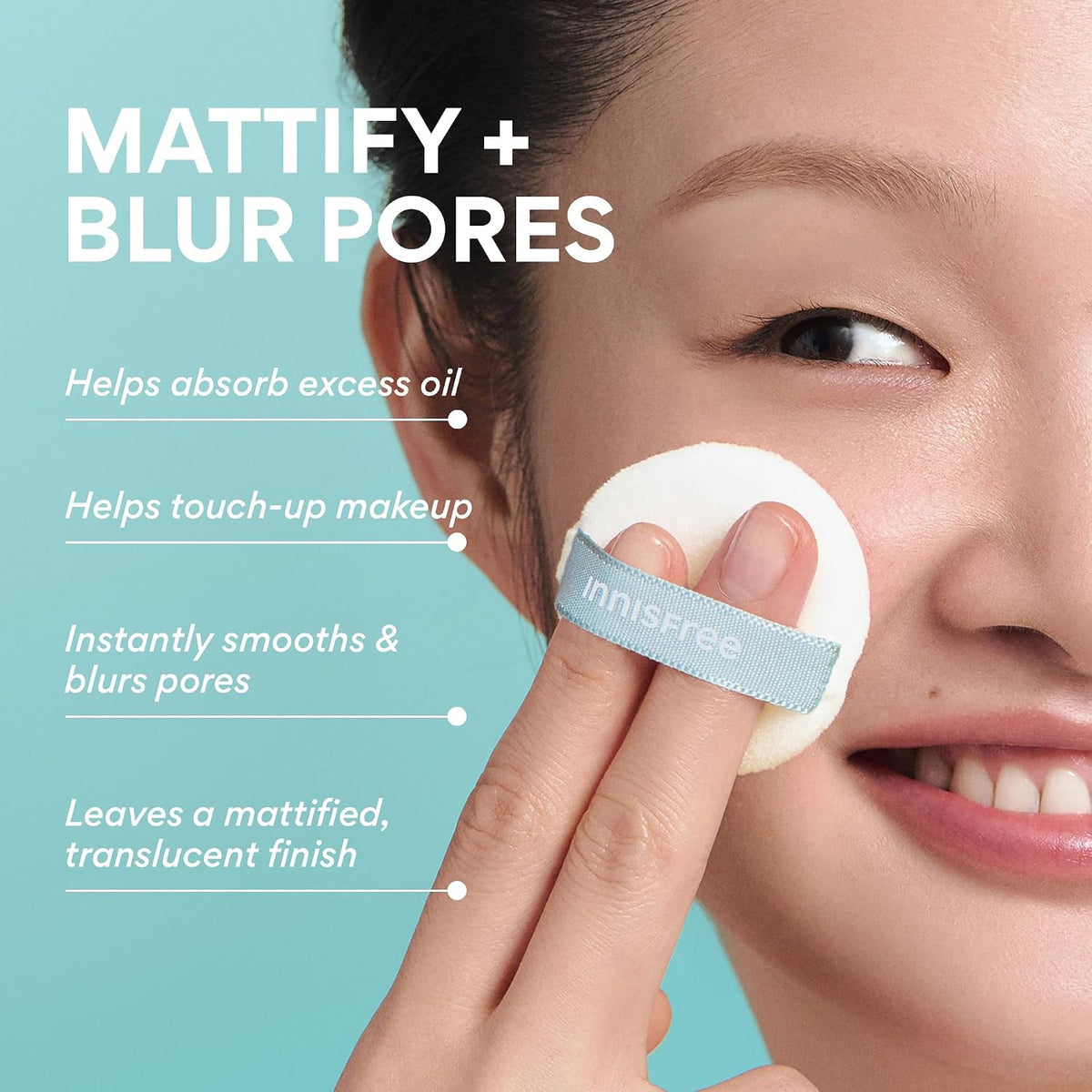 innisfree No Sebum Matte Mineral Powder | Korean Loose Setting Powder for Oil & Shine Control | Blurs Fine Lines & Imperfections | Lightweight, Natural Finish | Available In Jumbo & Pressed Powder