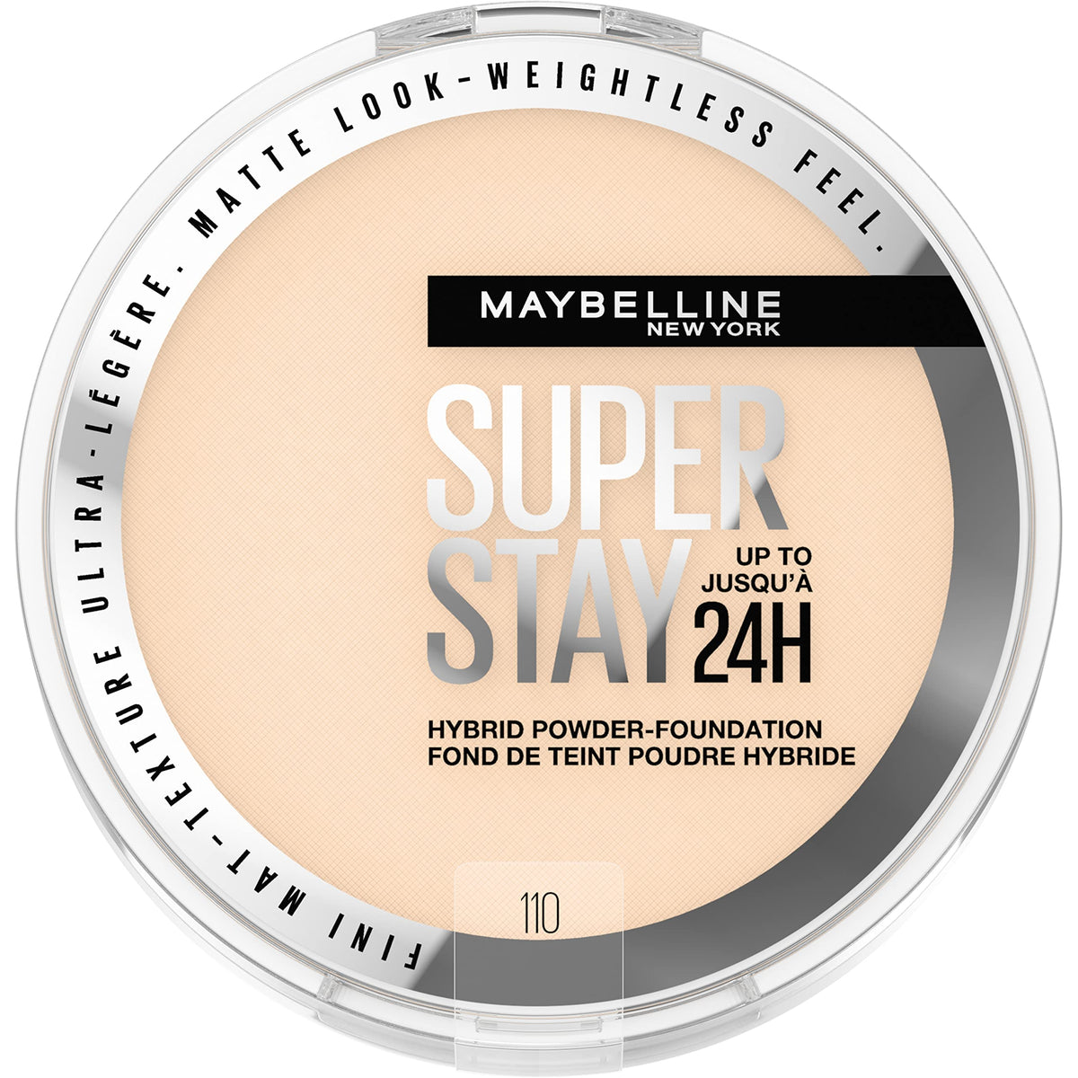 Maybelline Super Stay Up to 24HR Hybrid Powder-Foundation, Medium-to-Full Coverage Makeup, Matte Finish, 220, 1 Count