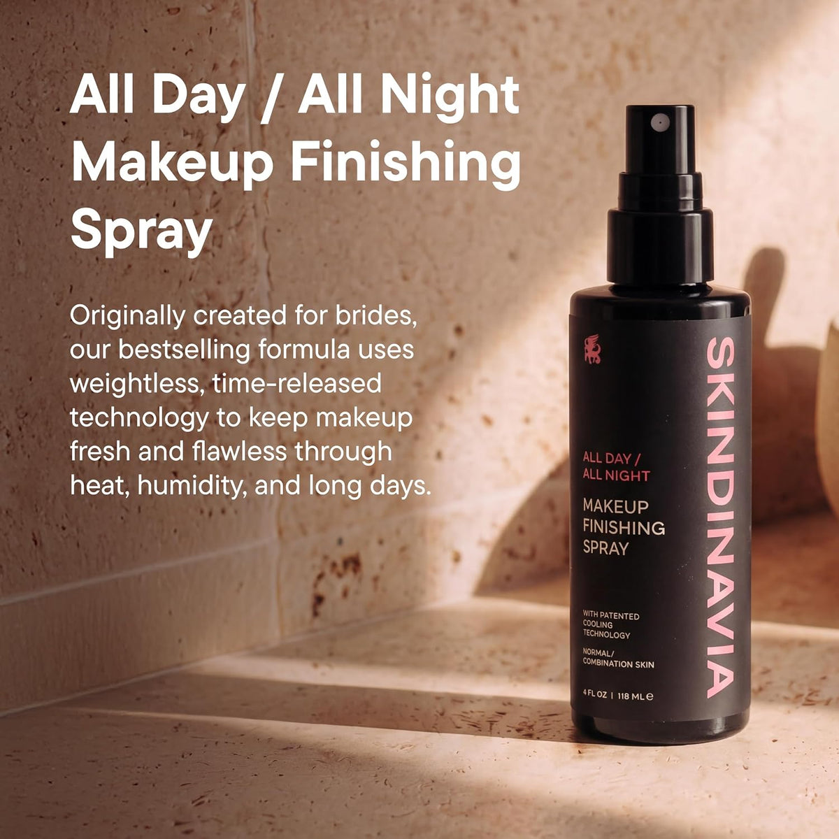 Skindinavia All Day/All Night Makeup Setting Spray, 2 oz, Up to 16+ Hours