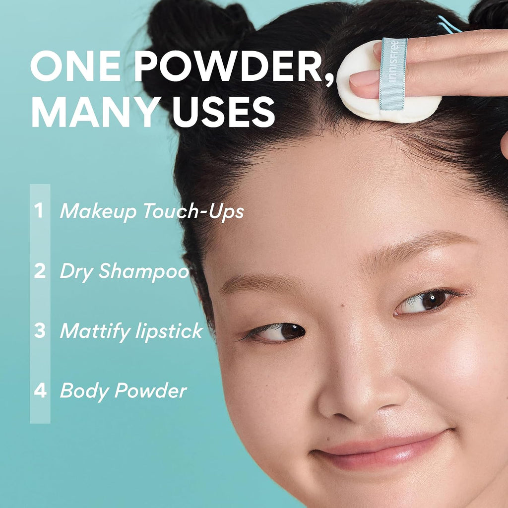 innisfree No Sebum Matte Mineral Powder | Korean Loose Setting Powder for Oil & Shine Control | Blurs Fine Lines & Imperfections | Lightweight, Natural Finish | Available In Jumbo & Pressed Powder