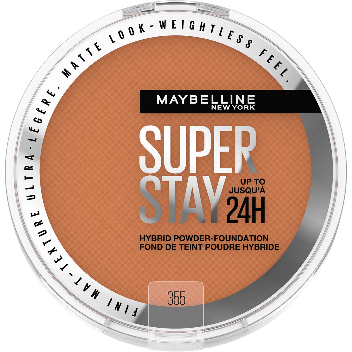 Maybelline Super Stay Up to 24HR Hybrid Powder-Foundation, Medium-to-Full Coverage Makeup, Matte Finish, 220, 1 Count