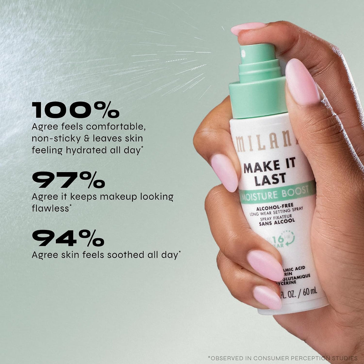Milani Make It Last Moisture Boost Makeup Setting Spray - Alcohol Free