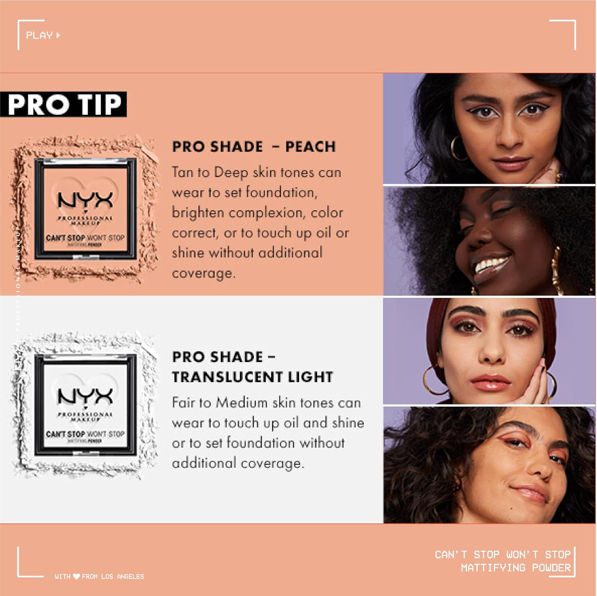 NYX PROFESSIONAL MAKEUP Can't Stop Won't Stop Mattifying Pressed Powder - Light
