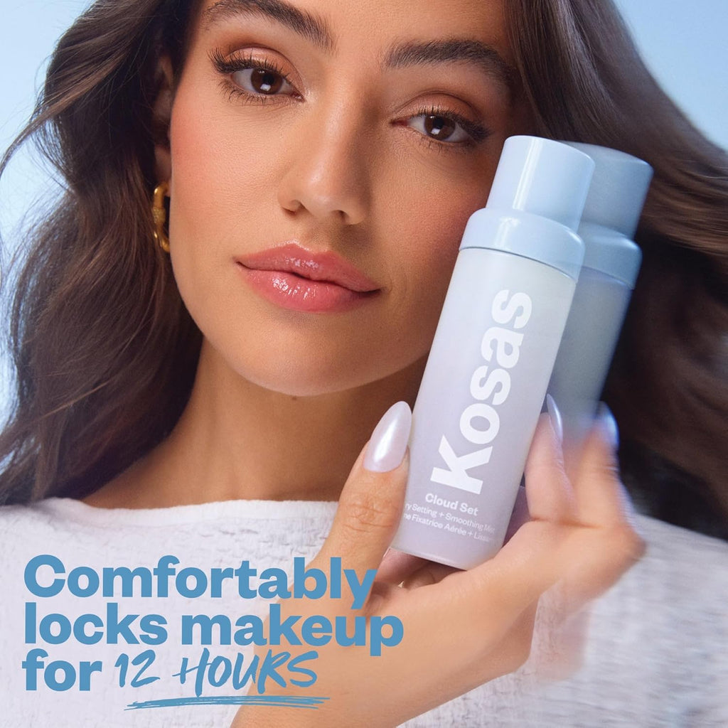 Kosas Cloud Set Airy Makeup Setting Spray and Smoothing Face Mist