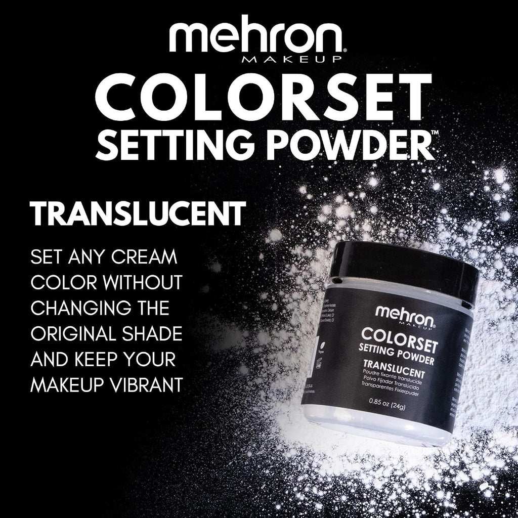 Mehron Makeup Colorset Setting Powder - TRANSLUCENT Setting Powder