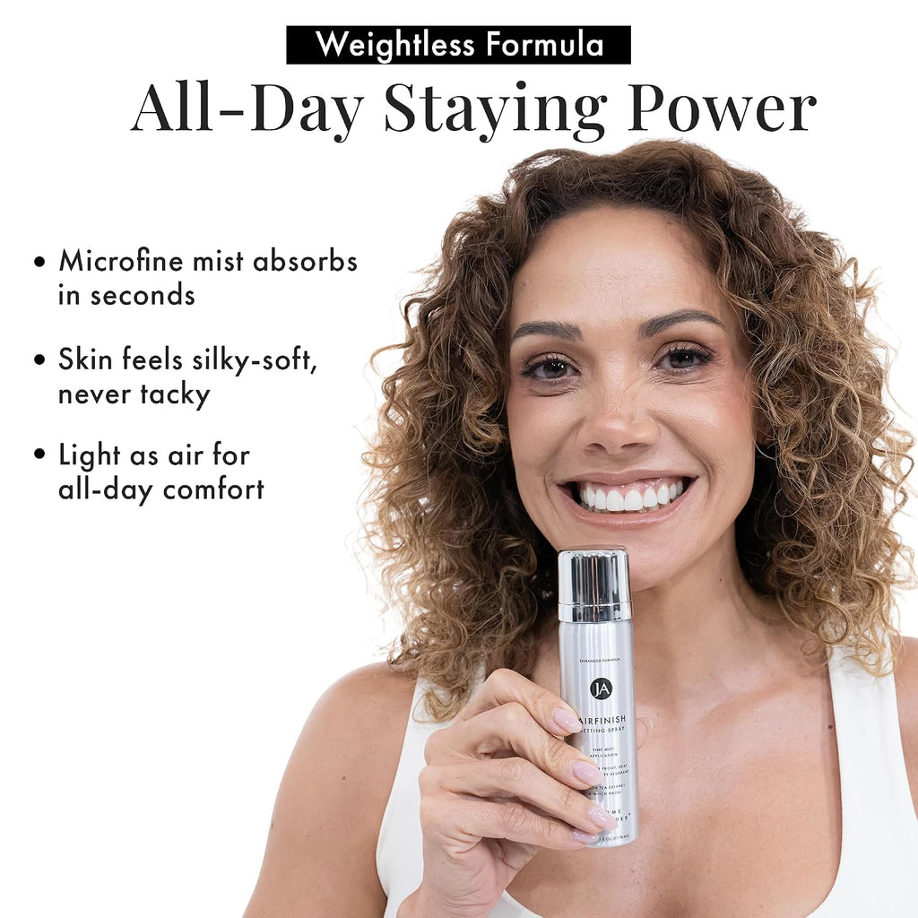 Jerome Alexander MagicMinerals AirFinish Setting Spray, Long-lasting Finishing Spray, Weightless-feel, Flawless, Matte Coverage