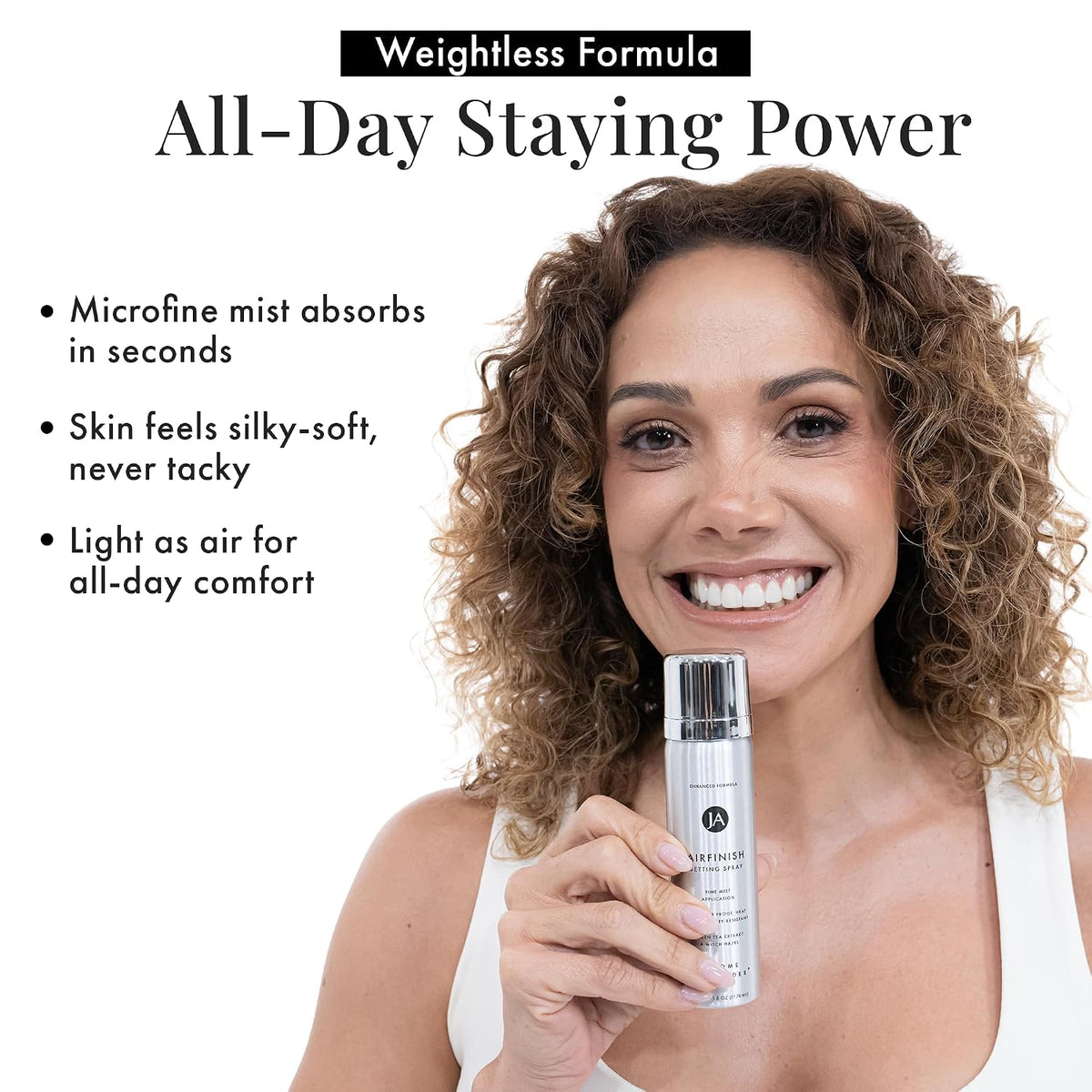 Jerome Alexander MagicMinerals AirFinish Setting Spray, Long-lasting Finishing Spray, Weightless-feel, Flawless, Matte Coverage