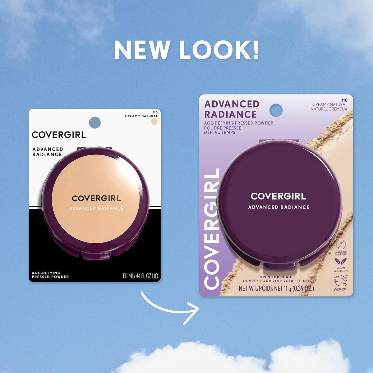 COVERGIRL Advanced Radiance Age-Defying Pressed Powder Creamy Natural, .39 oz