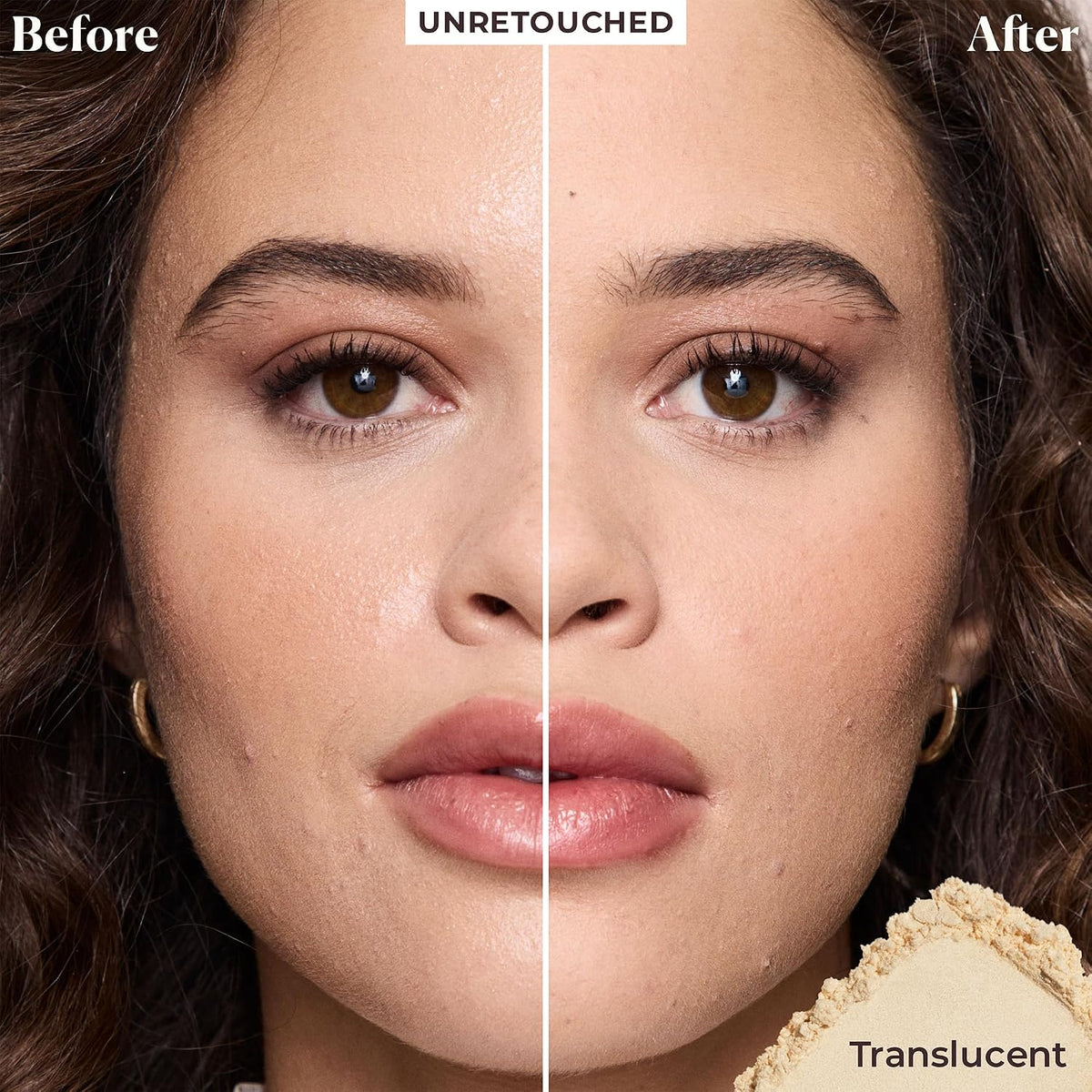Laura Mercier Translucent Loose Talc-Free Setting Powder Ultra-Blur, 16HR Hydrating Wear, Natural Finish, Hyaluronic Acid-Infused, Normal to Dry & Mature Skin, Mint Green Shade Color Corrects Redness