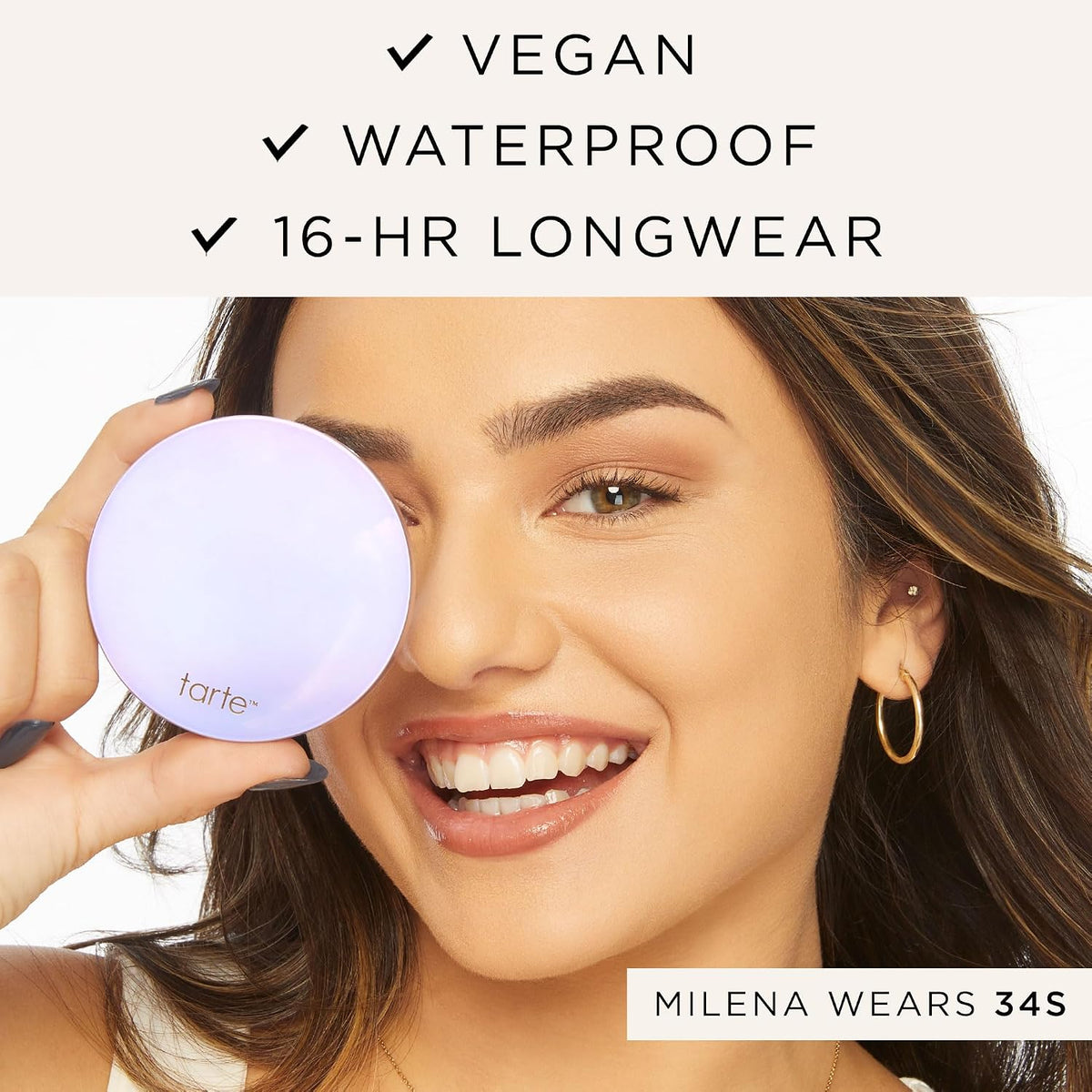 tarte face tape pressed powder – Medium-Coverage Waterproof Powder with Hyaluronic Acid, Snow Mushroom & Peptides to Smooth & Set Makeup, Lightweight, Vegan & Cruelty Free