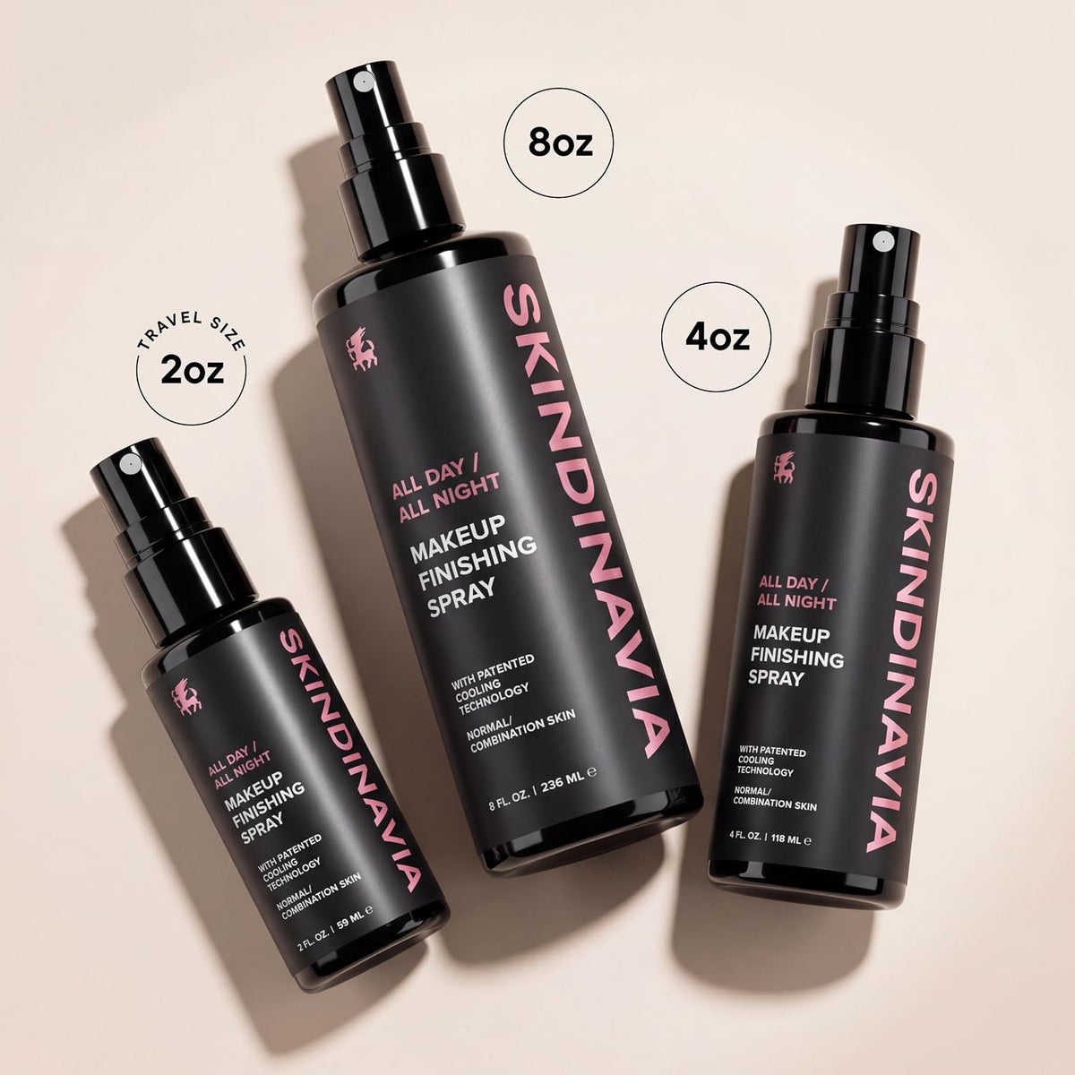 Skindinavia All Day/All Night Makeup Setting Spray, 2 oz, Up to 16+ Hours