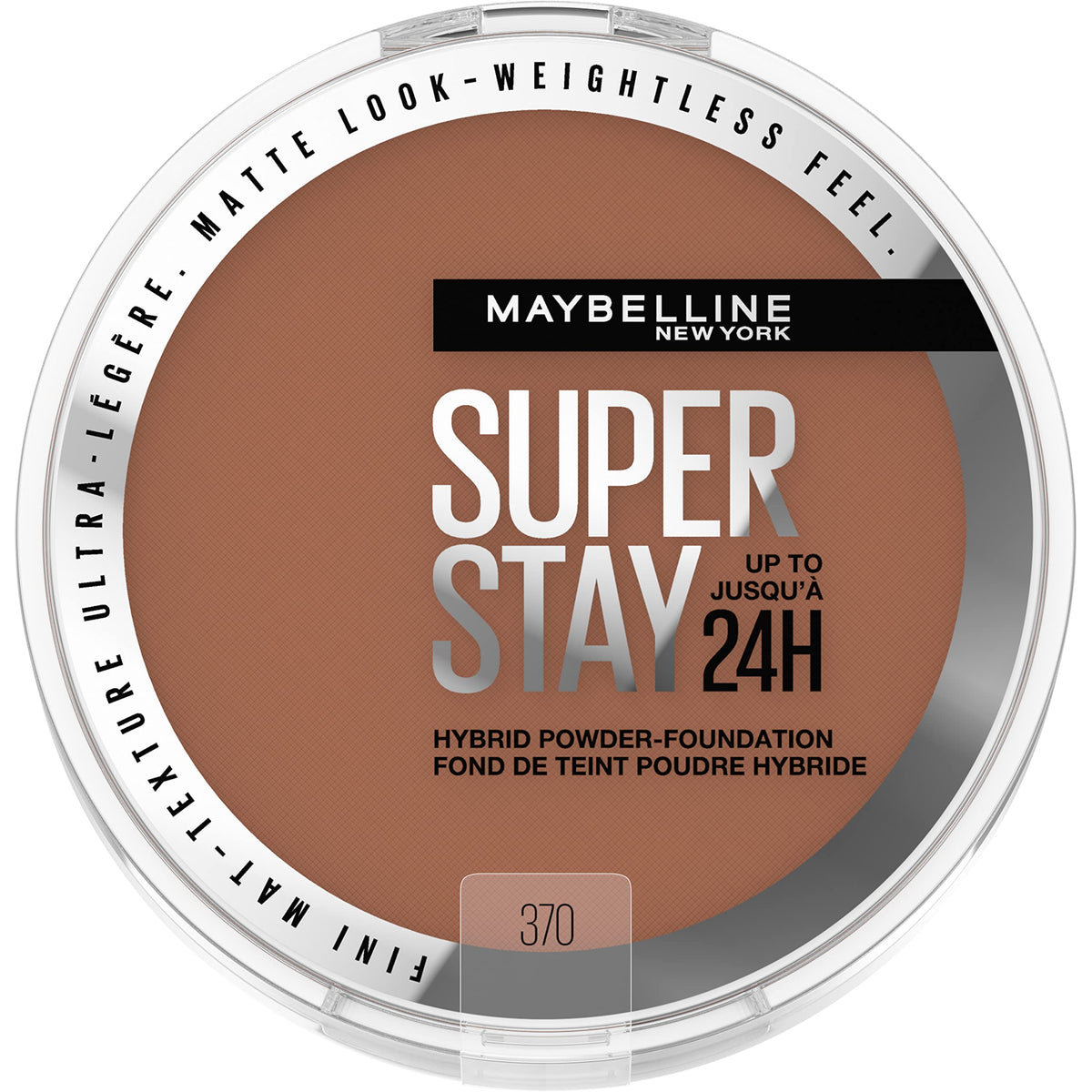 Maybelline Super Stay Up to 24HR Hybrid Powder-Foundation, Medium-to-Full Coverage Makeup, Matte Finish, 220, 1 Count