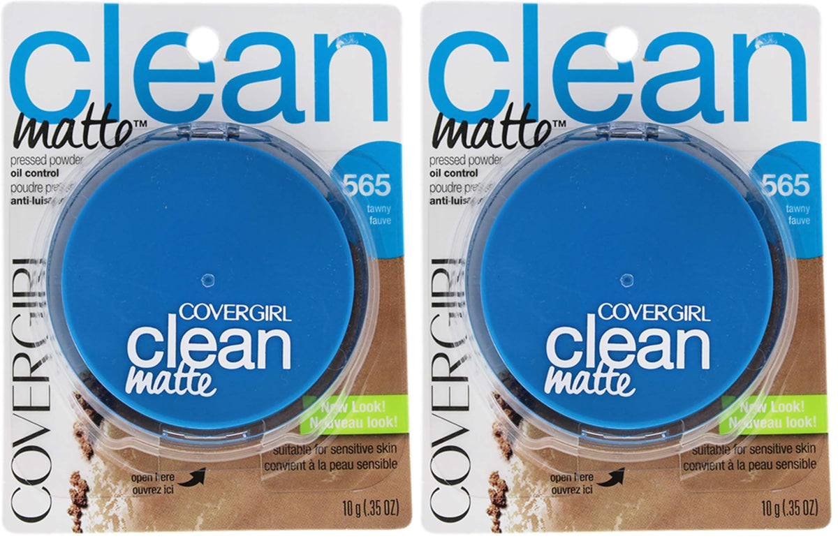 COVERGIRL Clean Matte Pressed Powder, Medium Light 535, 0.35 Oz, Pack of 1 (Packaging May Vary)