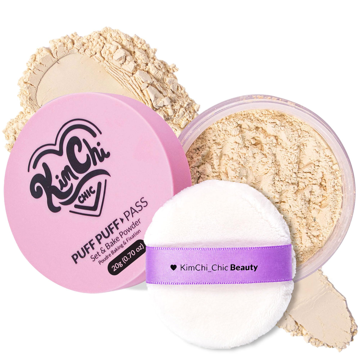 KimChiChic Beauty Puff Puff Pass Set & Bake Loose Setting Powder Makeup
