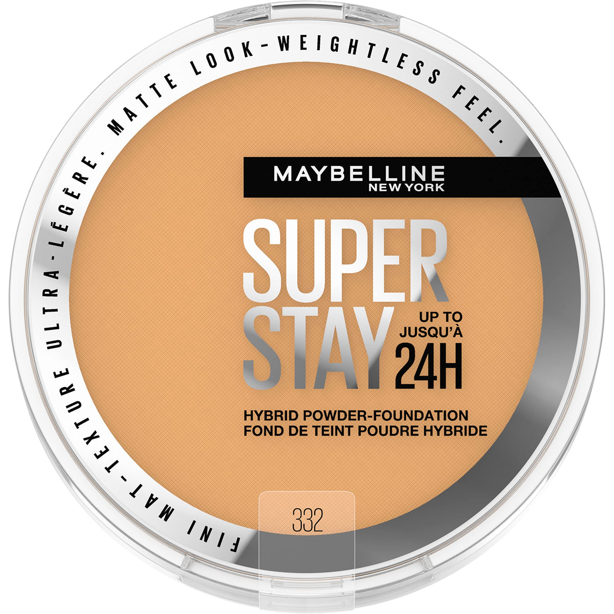 Maybelline Super Stay Up to 24HR Hybrid Powder-Foundation, Medium-to-Full Coverage Makeup, Matte Finish, 220, 1 Count